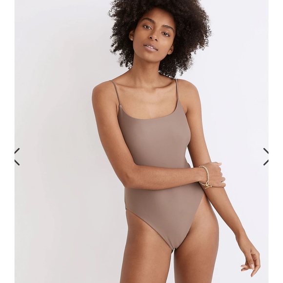 Madewell Other - GREEN Madewell Second Wave Spaghetti-Strap One-Piece / SMALL / PALM TREE